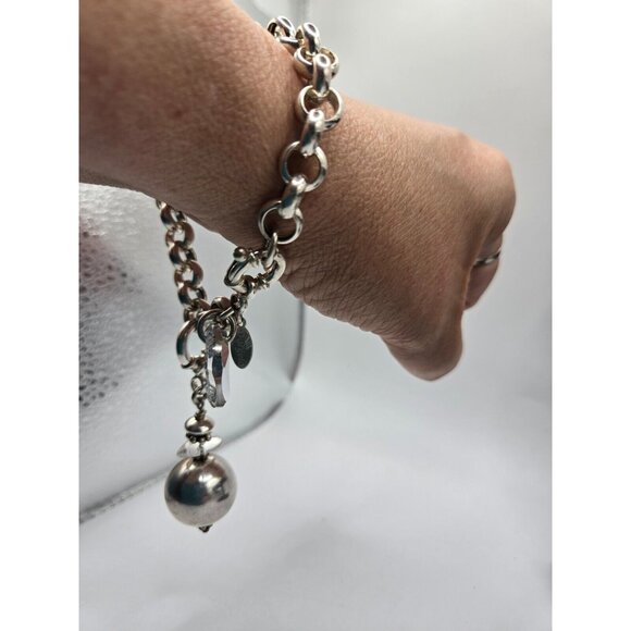 Dorgelo Sterling Chunky Long Necklace and Bracelet Fabulous - Picture 10 of 13